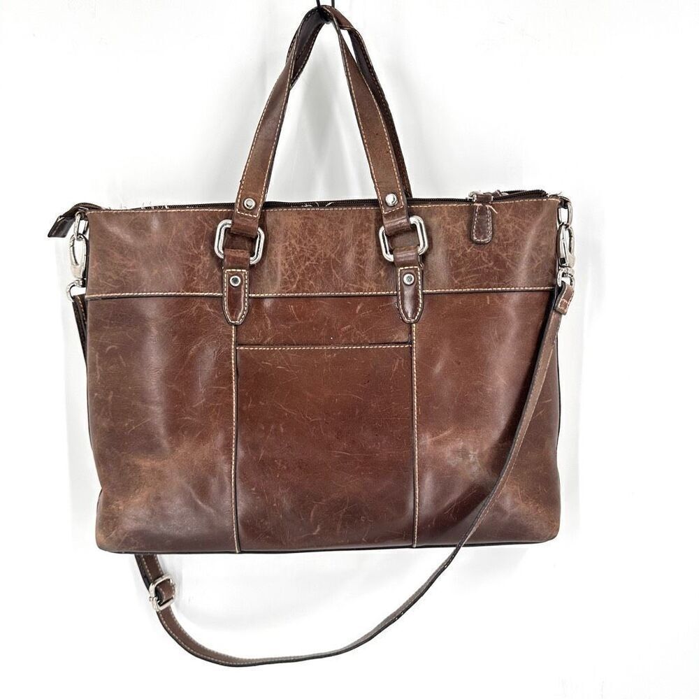Vintage Fossil Women's Leather‎ Messenger Shoulder Bag Handbag Dark Brown Medium